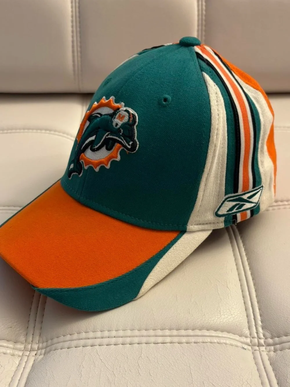 Reebok Miami Dolphins Green Orange & White Football Hat